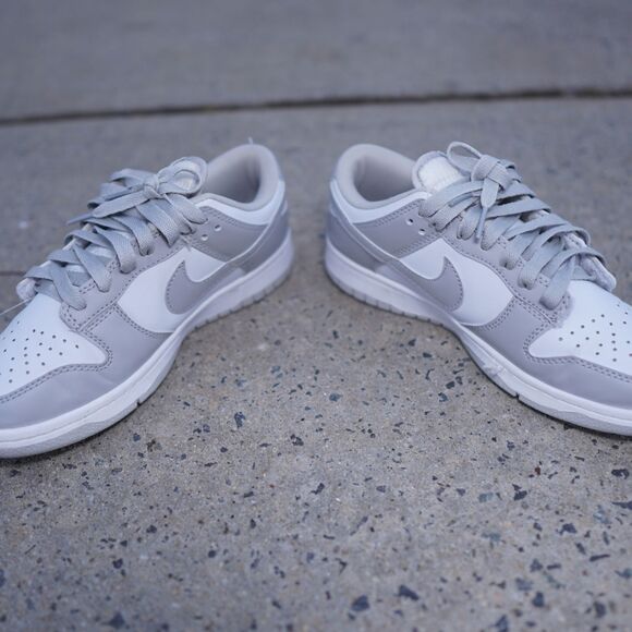 Nike Dunk Low Grey Fog White W7.5 Leather Sneakers DD1391-100 Streetwear - Picture 10 of 10